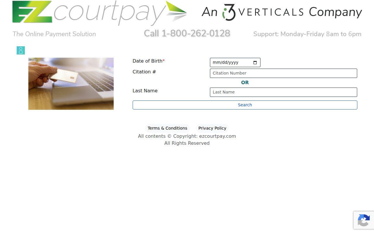 Quitman County traffic ticket EZCourtPay search fields
